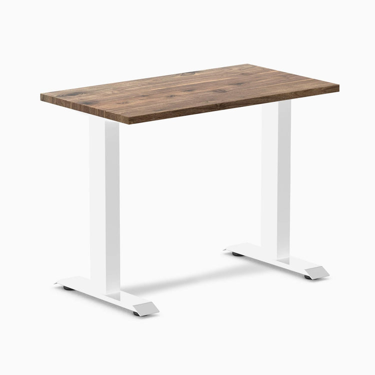 Desky zero mini hardwood fixed desk hardwood natural walnut - Desky