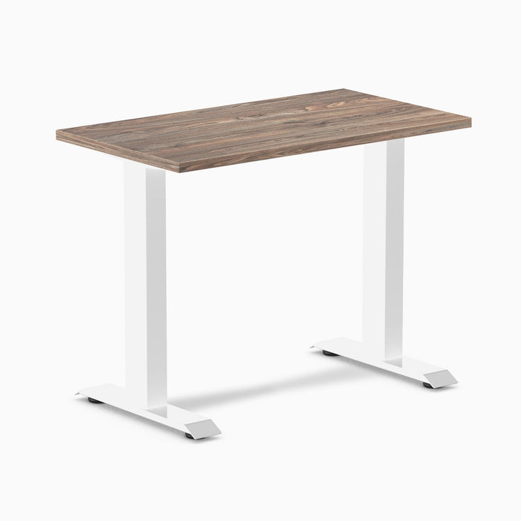 Desky fixed mini melamine desk natural walnut