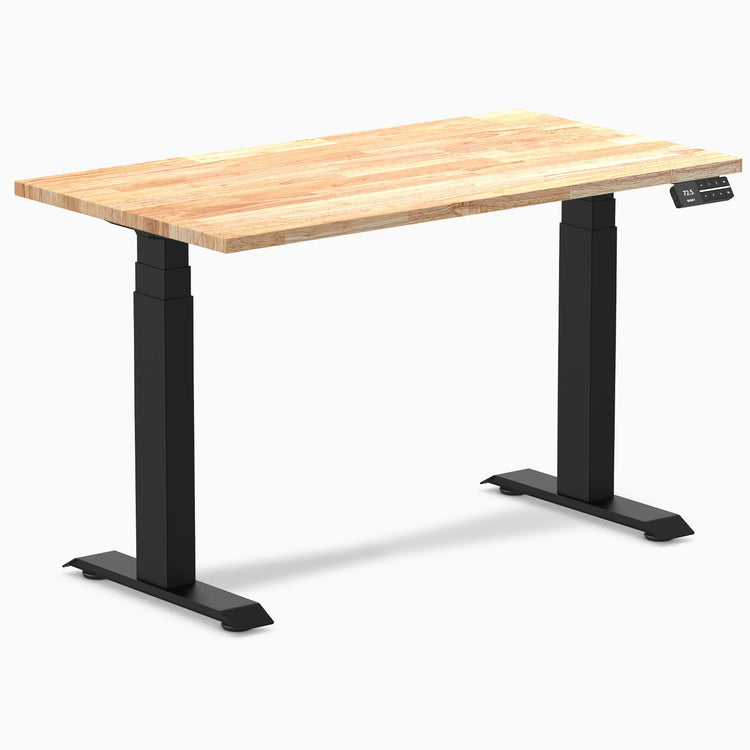 Dual mini rubberwood natural standing desk - Desky