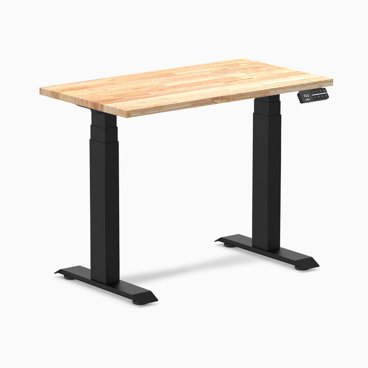Dual mini rubberwood natural standing desk - Desky