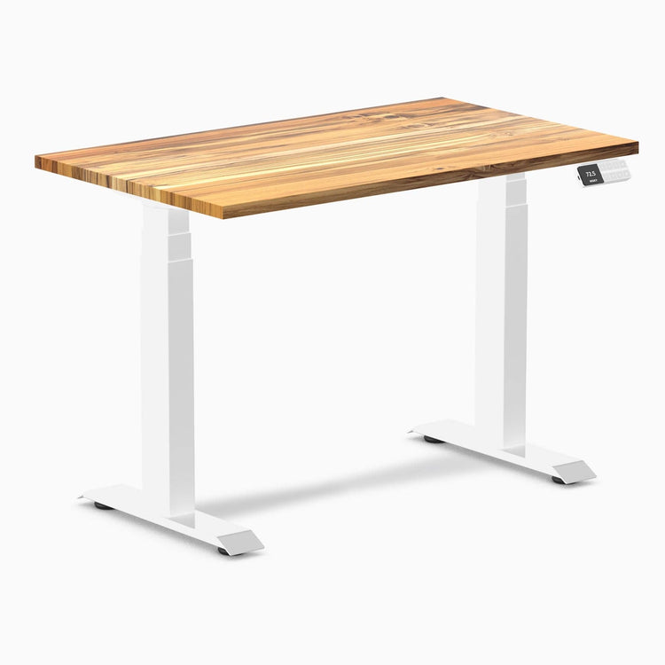 Desky Dual Mini Hardwood Sit Stand Desk-Hardwood Teak Desky®