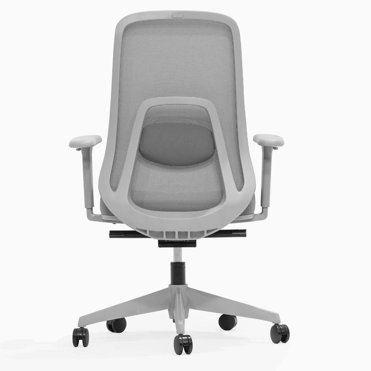 Adjustable lumbar office chair mist grey - Desky