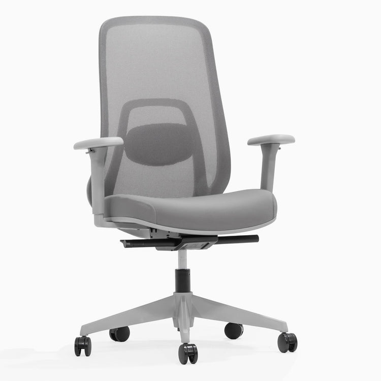 ergonomic office chair in grey - Desky