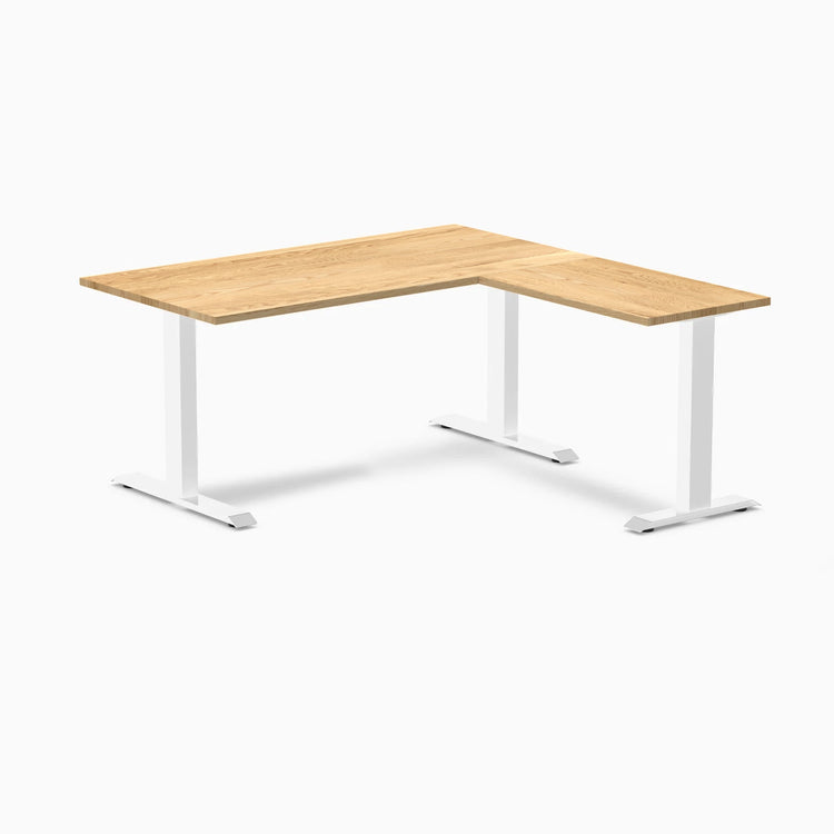 Desky Zero Hardwood L-Shape Office Desk