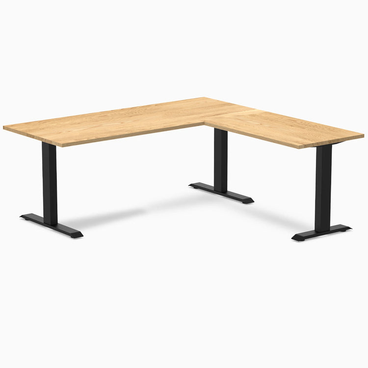Desky Zero Hardwood L-Shape Office Desk