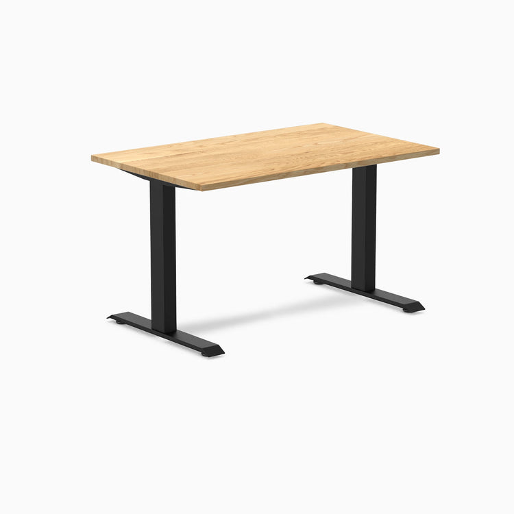 Desky Zero Hardwood Office Desk-Desks-Desky-White Oak-1200x750mm-Matte Black-Desky® Australia