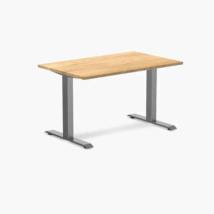Desky Zero Hardwood Office Desk-Desks-Desky-White Oak-1200x750mm-Space Grey-Desky® Australia