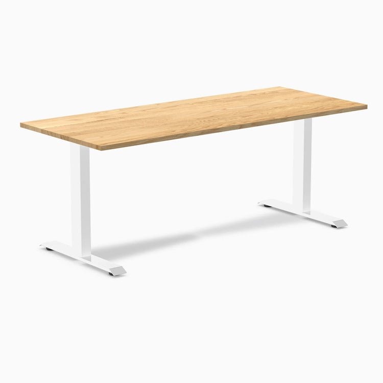 Desky Zero Hardwood Office Desk-Desks-Desky-White Oak-1800x750mm-White-Desky® Australia