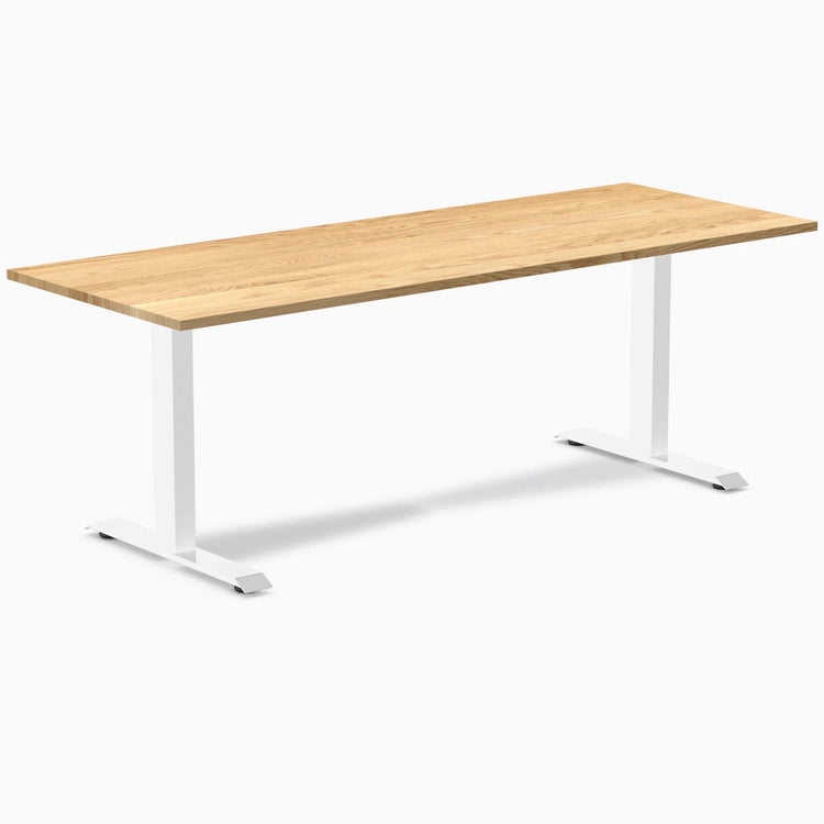 Desky Zero Hardwood Office Desk-Desks-Desky-White Oak-2000x750mm-White-Desky® Australia