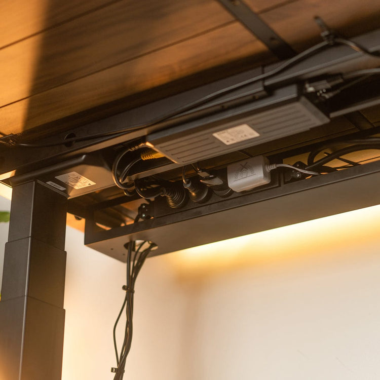 Desky Integrated Cable & Power Channel Matte Black -Desky®