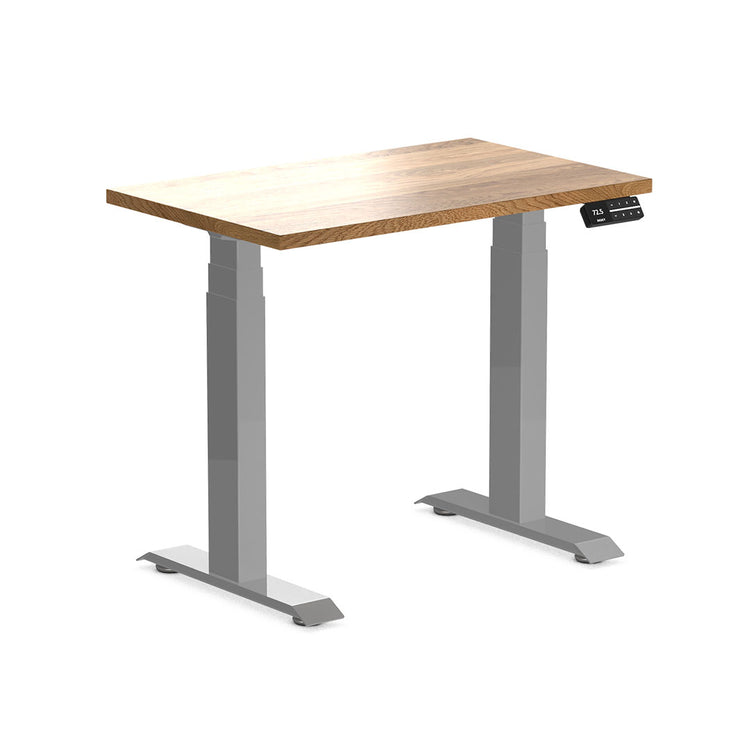 Desky Dual Mini Hardwood Sit Stand Desk-White Oak Desky®