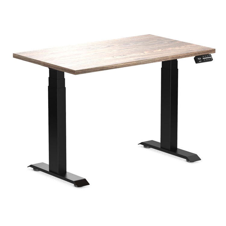 Desky Dual Mini Sit Stand Desk-Natural Walnut Desky®