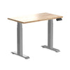 dual mini rubberwood height adjustable desk