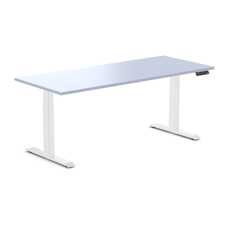 Almost Perfect Desky Dual Melamine Sit Stand Desk-Pastel Blue Desky®
