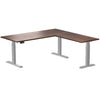 l-shape softwood sit stand desk