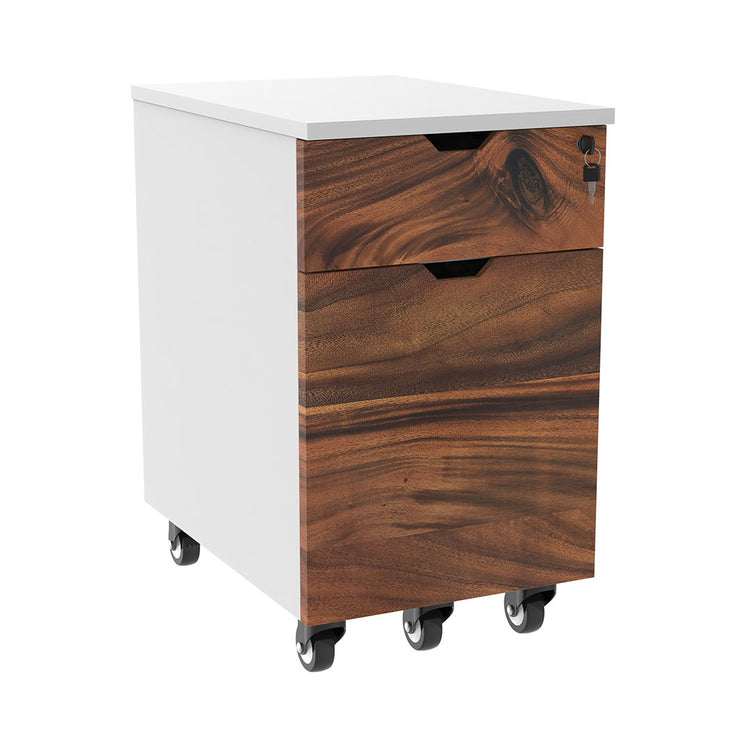 Desky Wooden Minimal Filing Cabinet-White Desky®