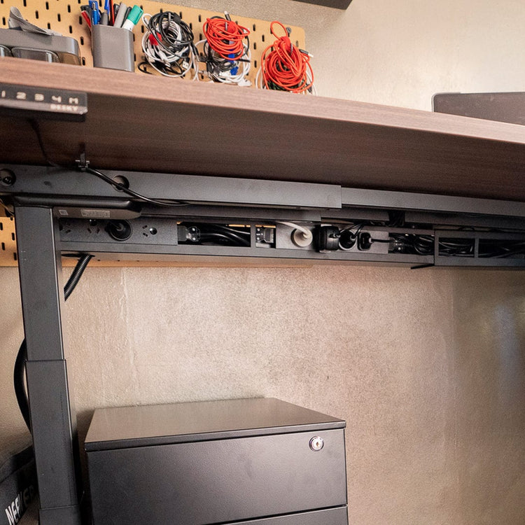 Desky Integrated Cable & Power Channel Matte Black -Desky®