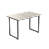 Desky Fixed Office Side Table White Alaskan Grey - Desky
