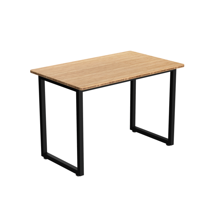 Desky Fixed Office Side Table Bamboo Matte Black - Desky