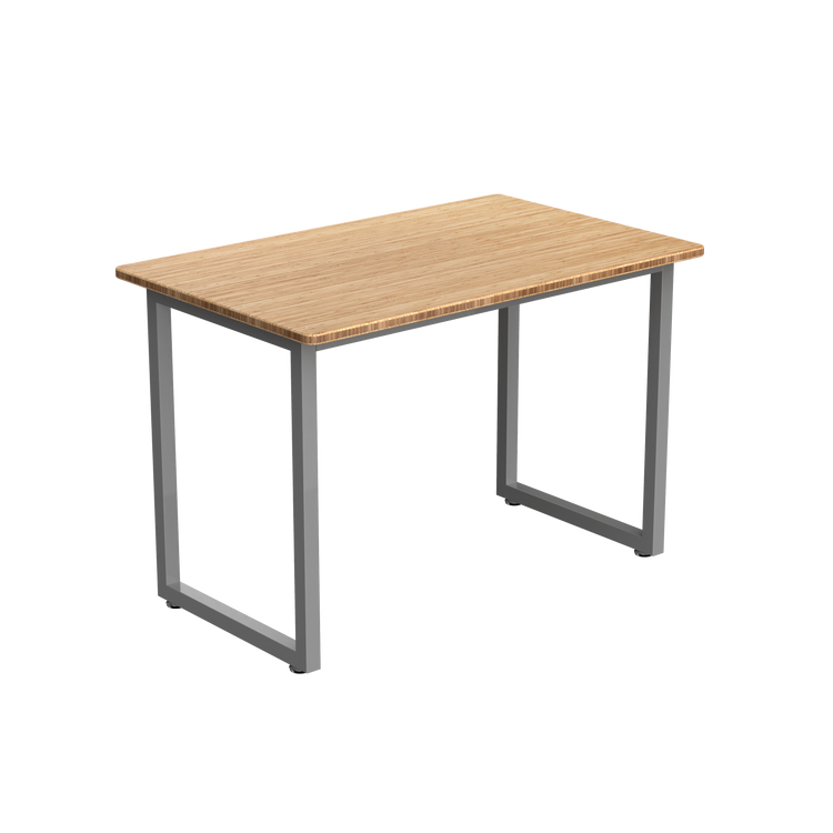 Desky Fixed Office Side Table Bamboo Grey - Desky