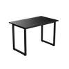 Desky Fixed Office Side Table Black Matte Black - Desky