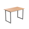 Desky Fixed Office Side Table Select Beech Grey - Desky