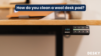 How do you clean a wool desk pad?