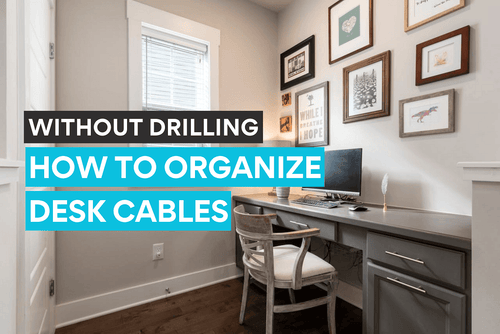 Organising desk cables into your desk setup without a trace of holes. A much cleaner approach.