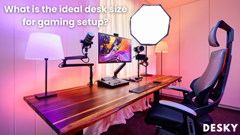 What is the ideal desk size for gaming setup?
