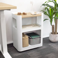 Replacement Minimal Open Mobile Pedestal-Replacement-Desky® Australia-Frame-Black-Desky® Australia