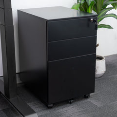 Desky GO Slimline Steel Mobile Pedestal-Drawers-Desky-White-Desky® Australia