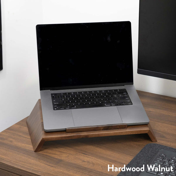 Desky Wooden Laptop Riser-Accessories-Desky® Australia-Rubberwood Dark Walnut-Desky® Australia