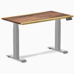Desky Dual Mini Hardwood Sit Stand Desk-Dual Desks-Desky-Saman-1100x600mm-Grey-Desky® Australia