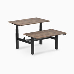 Desky electric Back to Back rectangle Leg Melamine natural walnut desktop