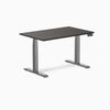 Desky Dual melamine sit stand desk 1200mm burnished wood