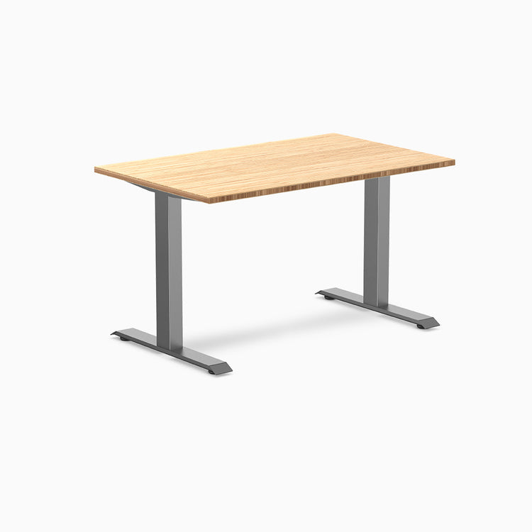 Desky bamboo fixed office desk in space gray