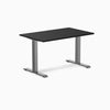 Desky zero melamine desk 1200mm in black with space gray legs