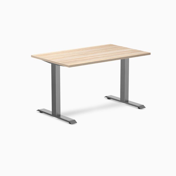 Desky zero melamine desk 1200mm classic oak with space gray legs