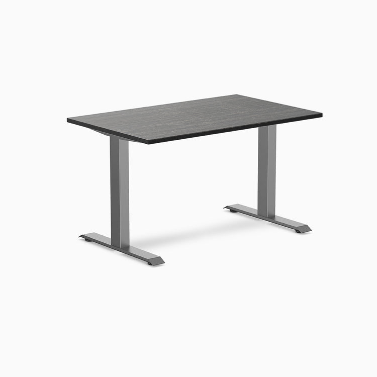 Desky dark bamboo fixed office desk in space gray 1200mm