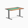 Desky fixed resin hardwood desk in natural walnut river 1200mm