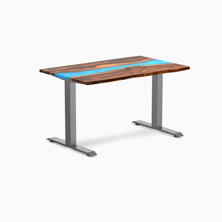 Desky fixed resin hardwood desk in pheasantwood river 1200mm