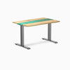 Desky fixed resin hardwood desk in white ash river 1200mm