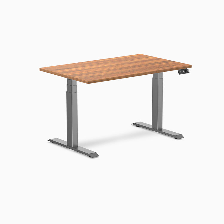 Desky Dual melamine sit stand desk 1200mm prime oak