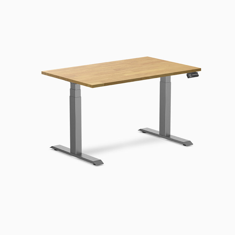 Desky dual rubber wood standing desk in natural rubber 1200mm