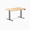 Desky dual rubber wood standing desk in natural rubber