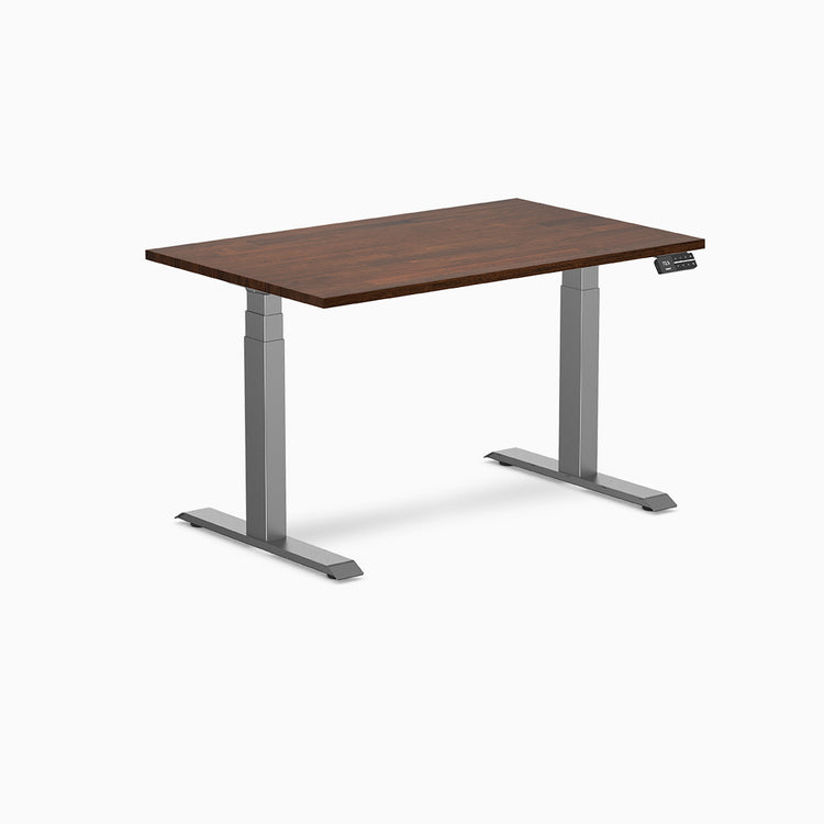 Desky dual rubber wood standing desk in red walnut 1200mm