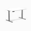 Desky single sit stand desk in white 