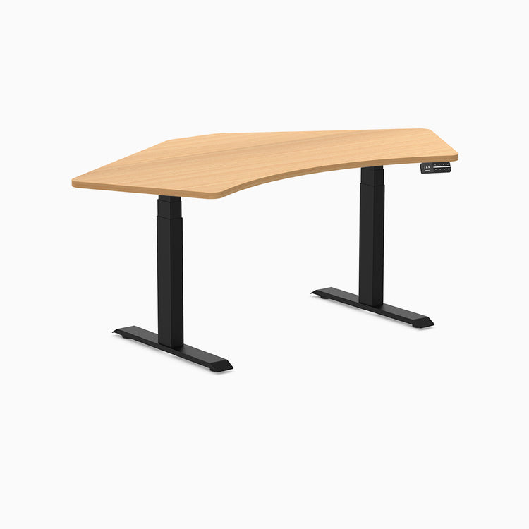 Desky Dual 120 Adjustable Standing Desk Select Beech Single - Desky