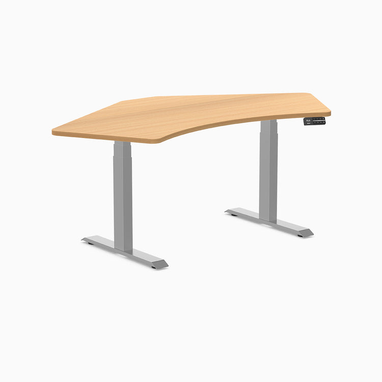 Desky Dual 120 Adjustable Standing Desk Select Beech Single - Desky