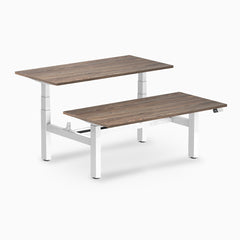Desky electric Back to Back rectangle Leg Melamine natural walnut desktop